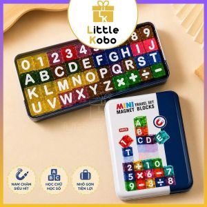 [40 Viên] Khối Nam Châm Mini Chữ Cái Và Số Magnet Blocks Đồ Chơi Trí Tuệ Trẻ Em Phát Triển Tư Duy