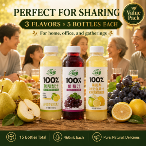 [Yi Zhi Bi] 460ml Mixed Juice Value Pack x15 Bottles - Pear Grape Pear Citrus
