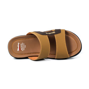 Sandal Pria Kulit Casual Slop Sendal Kasual Cowok Selop W-01
