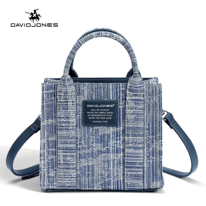 David Jones Paris women canvas crossbody bag female handbag small