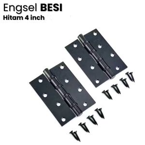 Engsel hitam Tebal 3 inch 4 inch engsel jendela hitam tebal awet original anti karat