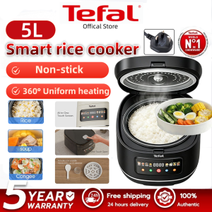 Ready Stock Tefal 5L Smart Digital Rice Cooker Multifunctional Non-Stick Inner Pot Comes With Steamer Touch Smart LCD Screen For Easy Home Cooking