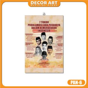 DecorArt 20x30 Cm Pajangan Foto Siap Pasang Pancasila Sumpah Pemuda Proklamasi (Kode: PAN TARTIB)