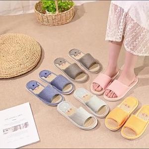 Cartoon Non-Slip Home Slippers For Hotels And Guesthouses Soft-Soled Silent Indoor All-Season Home Slippers