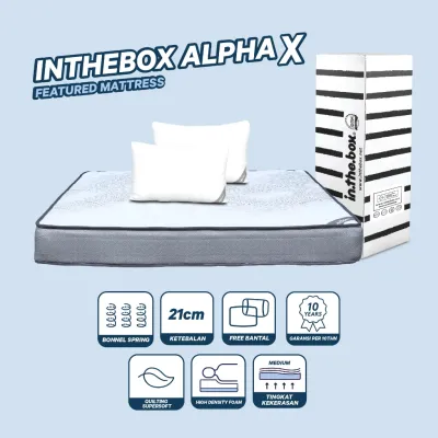 INTHEBOX ALPHA X - Kasur Springbed - FREE Bantal - Ukuran kasur 90x200 100x200 120x200 140x200 160x200 180x200 200x200