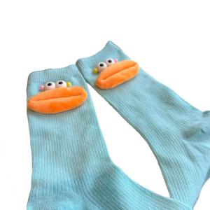 Funny Novelty Socks Cartoon Crew Socks 3D Doll Ankle Socks Cotton Boot Socks for Women Girls Fashion Ankle Crew Socks