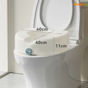 Toilet Handrail Adjustable Seat Riser With Armrests Non Slip Support Frame For Elderly And Pregnant