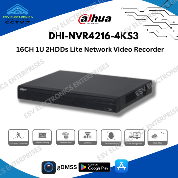 DAHUA NVR4216-4KS3.Lite Series Nvr 16 Canali IP 160Mbps,uscita - Foto 5
