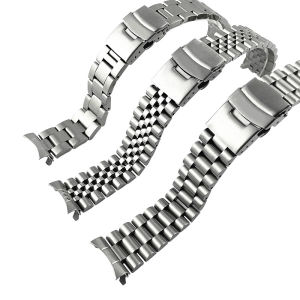 Dây Đeo Đồng Hồ Nam Cho Seiko SKX009 Loạt Thép Không Gỉ Bạc Đánh Bóng Thay Thế Sang Trọng Lặn 20mm/22mm