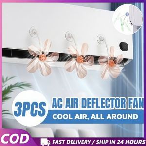 3PCS Air Conditioner Duct Fan wall-mounted adjustable Angles Suction Cup Blowing Wind Shield Fan
