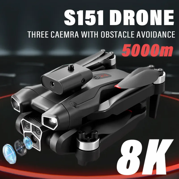 RC Quadcopter S151 Drone Brushless Motor Uav Optical Flow 6K Dual ...