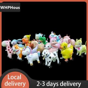 [COD] WHPHous Ship within 24 hours 4D Cartoon Foil Balloons Elephant Stand Walking Balloon With Wheel For Kids Birthday Party Decoration Baby Shower