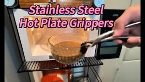 Multi Purpose Anti Scald Bowl Holder Clip for Kitchen 2026 New Stainless Steel Hot Plate Grippers Plate Lifter Clips Dish Gripper for Cooking Microwave Oven Air Fryer Bowls (2 PCS)
