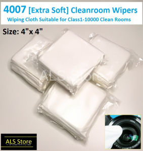 100Pcs Superfine Fiber Cleanroom Wipers 4"x4" - For cleaning of lcd screen lens chip precision parts