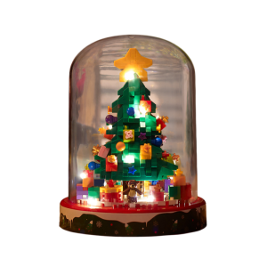 ต้นคริสต์มาสโมเดล 3D  ตัวต่อไม้ตกแต่งบ้าน  ชุดบล็อกตัวต่อต้นคริสต์มาส 3 มิติ  ของเล่นเสริมพัฒนาการ ของขวัญเทศกาล