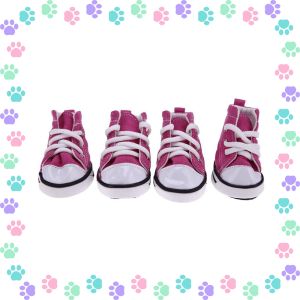 【No-Questions-Asked Refund】 Whisker CLEOES Dog Shoes Wear-resisting Waterproof For Small DogsCats Outdoor Casual Style Breathable Pet Denim Shoes