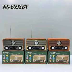 [ Gadgethoods ] NNS NS-6698BT TWS Wireless Bluetooth V5.3 Portable Radio Speaker / Super bass / Time Clock