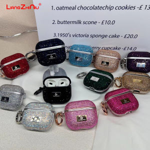 LIANGZHINIU High Color Value Luxury Full Diamonds For Apple Airpods 4 3 2 1 Pro Bluetooth Headphones Protective Case Blingbling