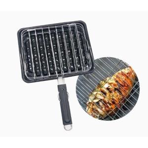 60cm Portable Folding BBQ Grill Stainless Steel Portable Outdoor Barbecue Charcoal Camping