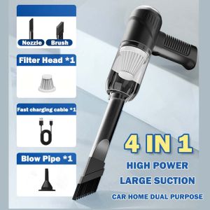 【Imported from Germany】WNK wireless vacuum cleaner 100% authentic 999000Pa 6 in 1 Portable Vacuum Cleaner Cordless Car Vacuum Cleaner Wet and Dry 120W Handheld inflation Vacuum Cleaner Vacuum Cleaner For Car / Home Mini Small Car Vaccum Cleaner