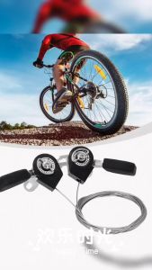 1 Pair 3x6&3x7 Thumb-Tap Bike Bicycle Shifter Levers Derailleur Bicycle Speed Controller with Wire