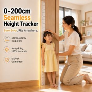 ⚡ Price ✨ 2M Height Wall Sticker Cartoon Transparent Height Ruler Waterproof Sweat-Proof Long Lasting Easy to Use Self-Adhesive for Kids Baby Growth Chart Home Decor Panukat ng Taas sa Pader Original Ready Stock Local Seller