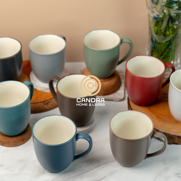 Pc Mug Keramik Two Tone Noritake Mug Keramik Cerah Dan Nyaman