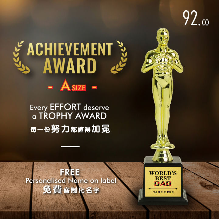 Father's Day Trophy] Best Dad Trophy Award Piala Best Boyfriend