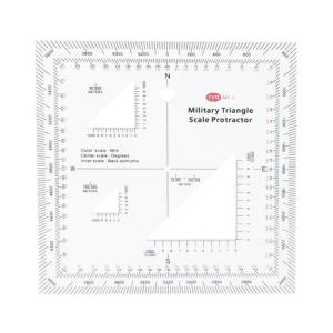Rõ ràng MGRS usng phối hợp quy mô cho biển/Land Navigation phiêu lưu địa hình quy mô protractors
