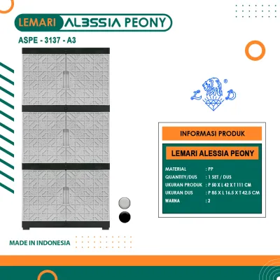 TABITHA ALESS LEMARI PAKAIAN PLASTIK SUSUN 3 MINI [TABBOX]