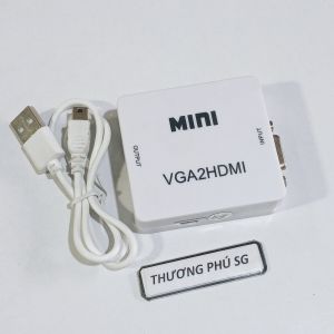 Hộp Box VGA ra HDMI (Có Audio) / Cáp nguồn USB