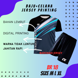 Setelan Baju & Celana Futsal  Badminton Volly Kaos Jogging Futstal Bulutangkis Jersey Futsal SepakBola Dewasa Size MLXL