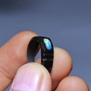 Natural Cincin Batu Akik Kalimaya Banten Ring Tanduk