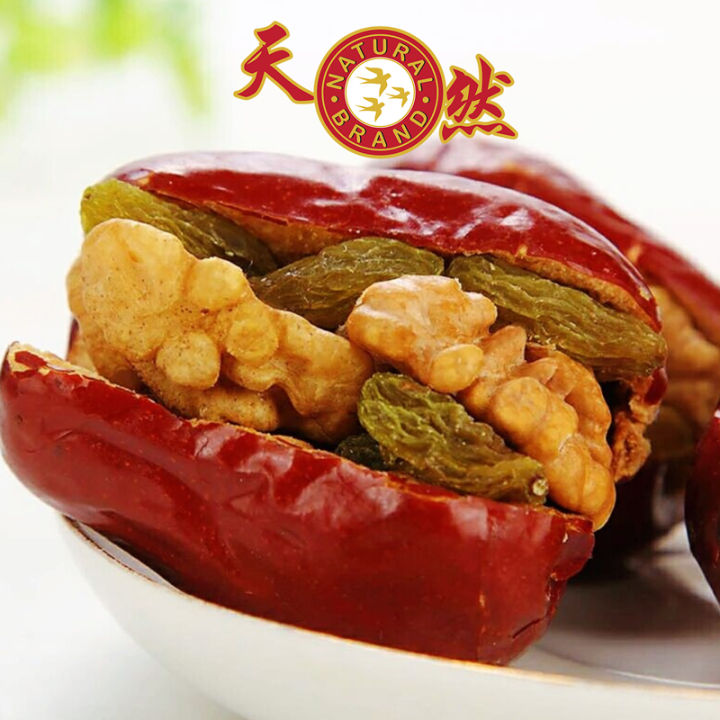 Red Date Walnut Jujube with Raisin Snack (500g pack) Lazada