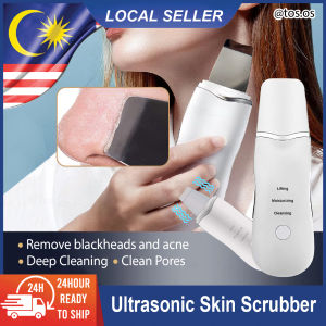 Rechargeable Ultrasonic Skin Scrubber Facial Cleaning Pore Deep Cleansing Face Lifting Tool / Pembersih Wajah Ultrasonik