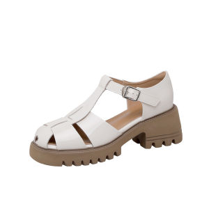 Sandal wanita kekinian bahan Kulit Glossy Premium tali belakang SK S-20