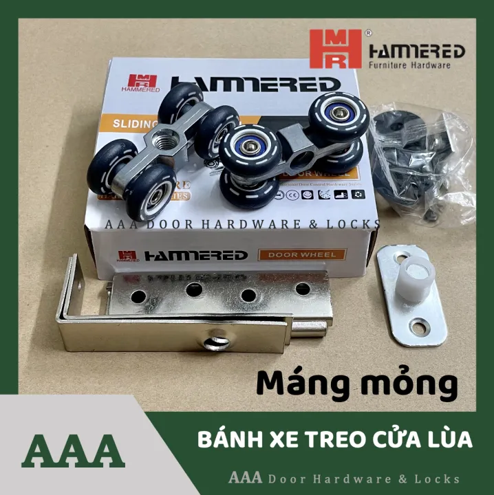 [HMR 1002] Bánh Xe Treo 4 Bánh Hammered Cửa lùa nhôm 30kg (dùng cho ...