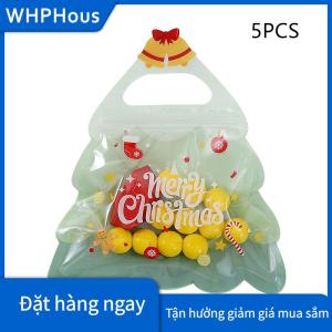 WHPHous Túi quà giáng sinh Santa Elk bông tuyết Tote Túi Quà Tặng trẻ em túi dày không dệt túi không thấm nước trang trí Giáng sinh