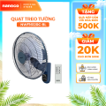 Quạt treo có remote Nanoco model NWF1612RC (3 cấp độ gió, công suất 47W). 