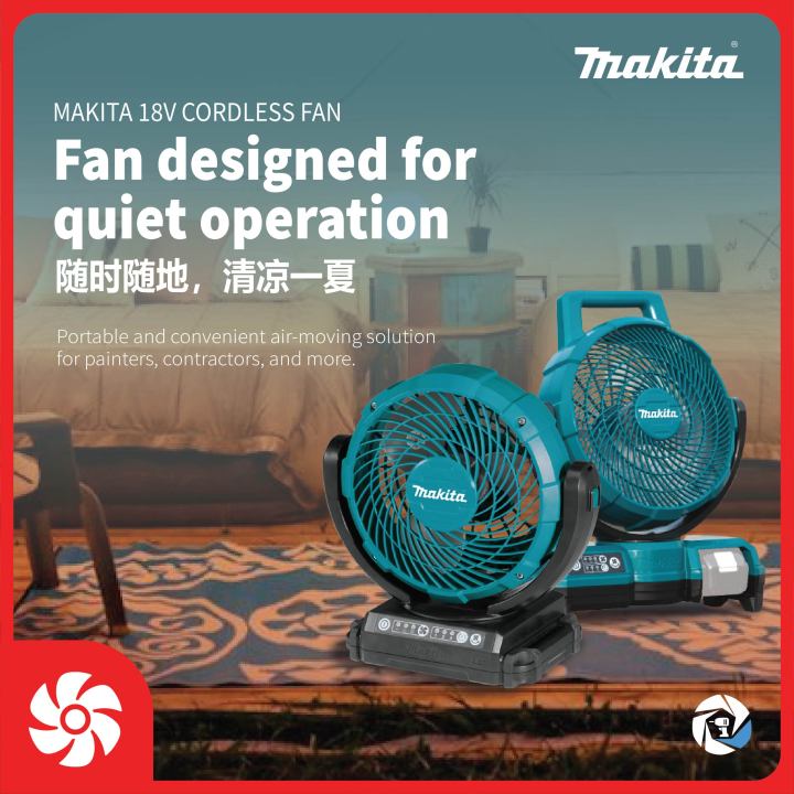 Makita DCF102Z Accu Ventilator 14,4V/18V met Zwenkfunctie Basic Body