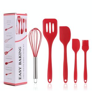 5 in 1 Kitchen Tools Silicone Kitchenware Non-stick Cookware Set/ Set Alat Masak 5pcs