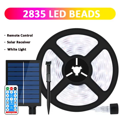 Led Solar Strip Light Outdoor Waterproof garden Strips Light with remote control for Patio Garden Home Wedding Courtyard