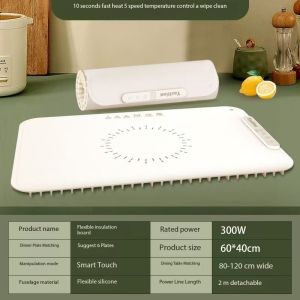 Constant Warm Chopping Board Foldable Household Heating Warm Dishes Bao Fan Insulation Silicone
