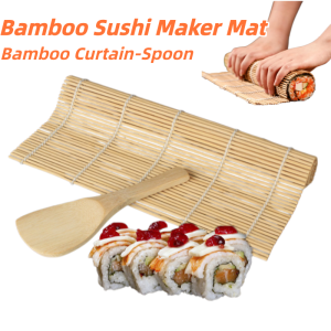 Bamboo Sushi Roll Maker Mat Kimbap Roll Maker Sushi Tool Set DIY Sushi Tools DIY Accessories for Kitchen