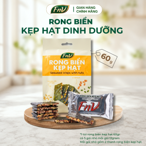 Rong biển kẹp hạt dinh dưỡng mix gạo lứt ăn vặt FNV 1 gói 60g