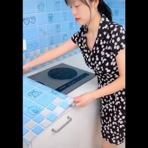 Aluminum foil oil-resistant stickers self-adhesive high-temperature resistant for cabinets stoves fire-resistant walls household wallpapers oil-resistant tabletops cabinets etc.