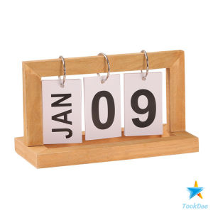 TookDee ปฏิทินตั้งโต๊ะ ปฏิทินกรอบไม้ ของแต่งบ้าน แต่งห้องสไตล์มินิมอล desk calendar