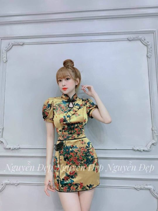 Set áo croptop cổ tàu sẻ, chân váy xòe Miu Xinh - Hàng đẹp với giá tốt nhất