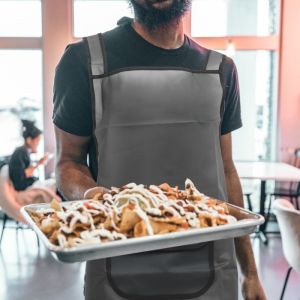 Apron Dapur Anti Minyak Celemek Waterproof Bahan TPU Nyaman untuk Masak Sehari-hari