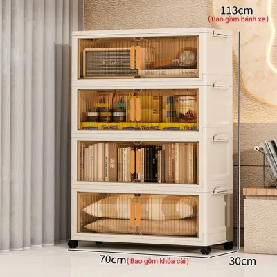 tủ nhựa đựng quần áo 65CM tủ nhựa cho bé duy tân Cứng của tủ áo quần cho bé Có bánh xe tủ nhựa gấp gọn đa năng/tủ nhựa duy tân